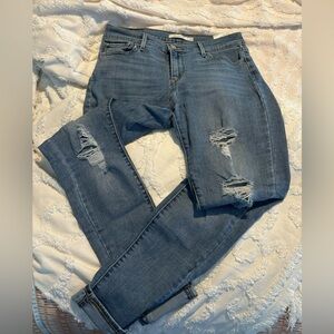 Levi’s Distressed 710 Super Skinny Jeans